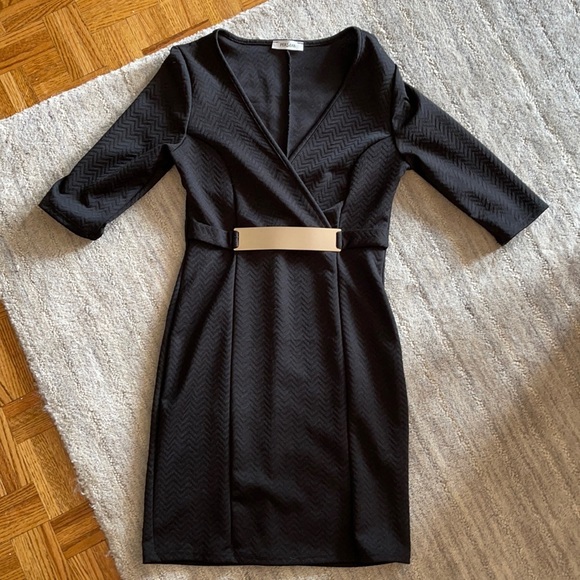 Vici Dresses & Skirts - Rent the Runway Half Sleeve Gold Bar LBD